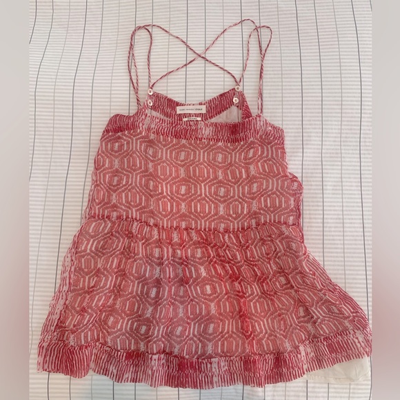 Isabel Marant ÉTOILE Printed Silk Strappy Tank Top- FRENCH SZ 40 (M) - Picture 9 of 15